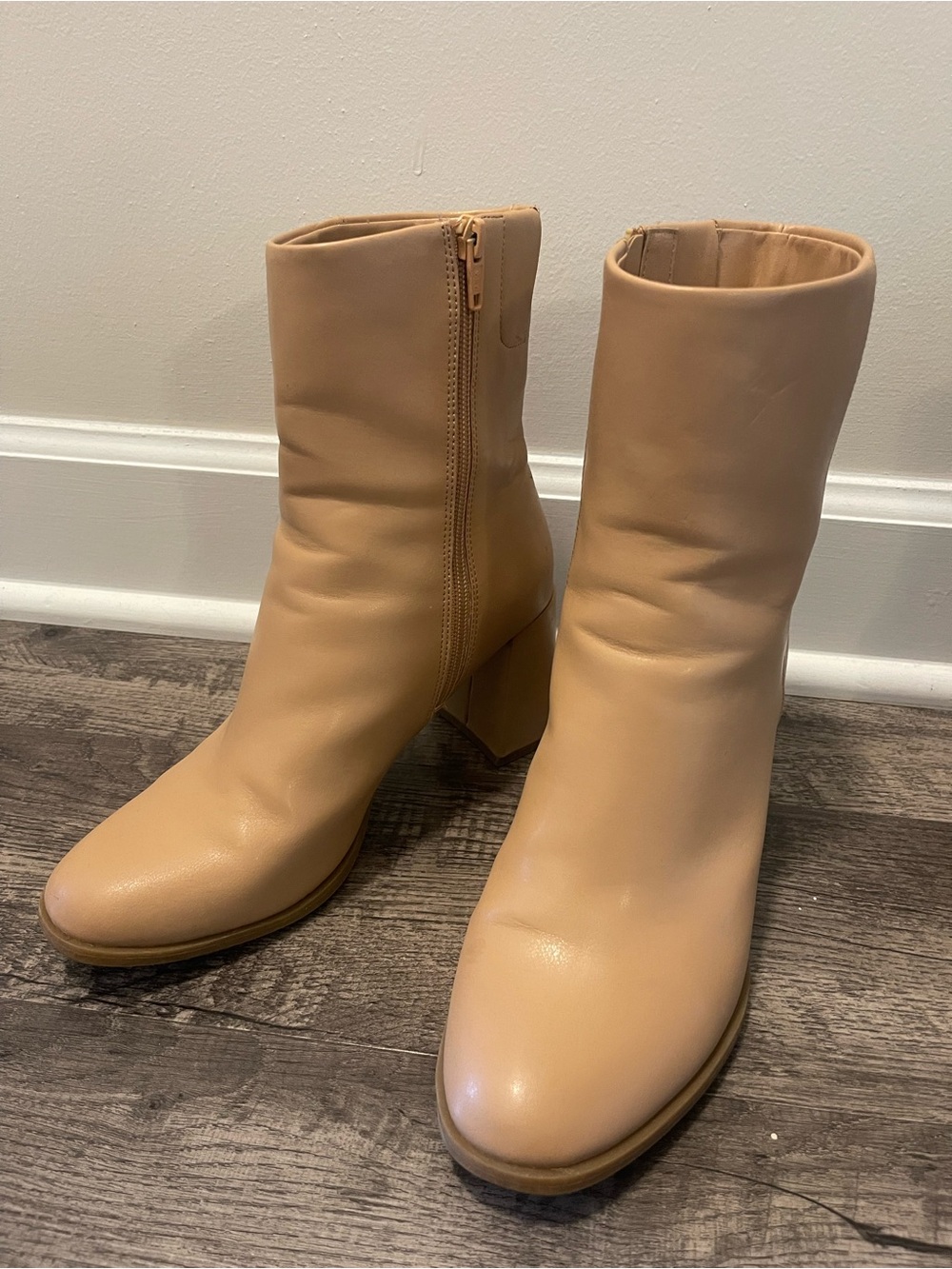 Women’s A New Day Tan Heeled Ankle Boots